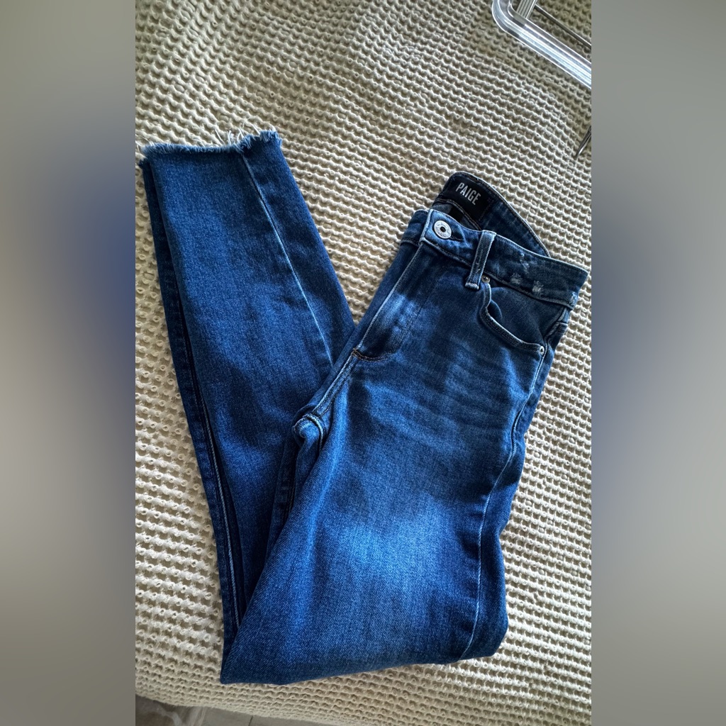 Paige Hoxton Ankle Skinny Jeans Women’s Size 27 Dark Wash Stretch Denim